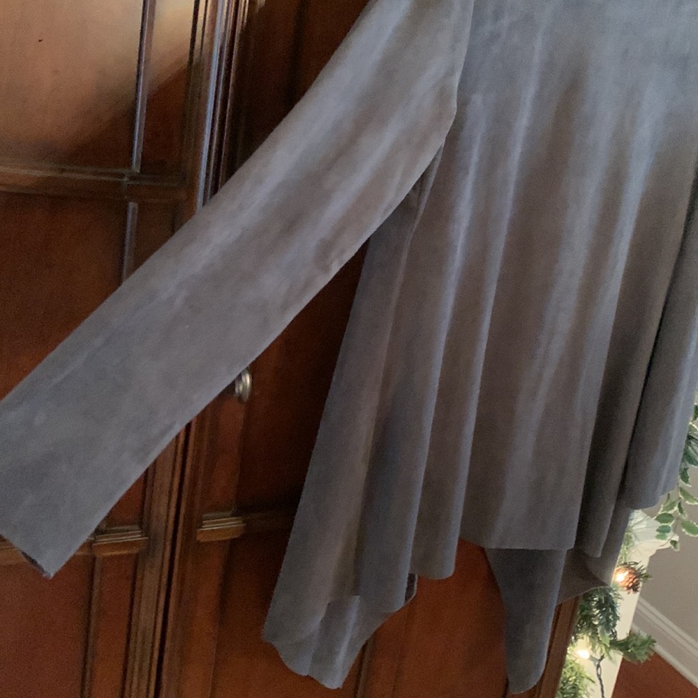 Soft Surroundings Dark Gray Suede Jacket - image 4